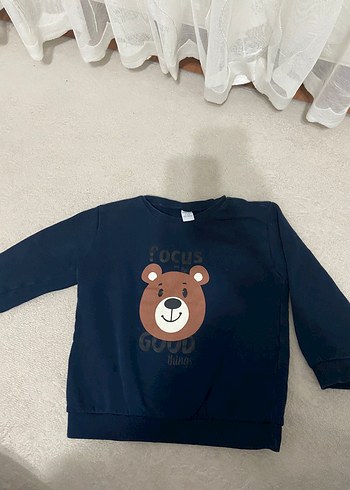 24-36 Ay Beden Siyah Erkek Çocuk Sweatshirt ve Eşofman Takımı