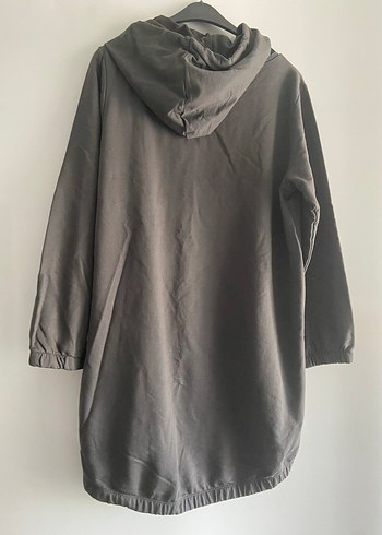 l Beden gri Renk Gri Kadın Kapüşonlu Sweatshirt