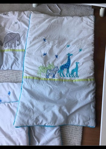 Gri Nakışlı Çocuk Uyku Seti - Görsel 3