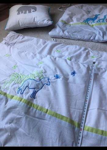 Gri Nakışlı Çocuk Uyku Seti - Görsel 4