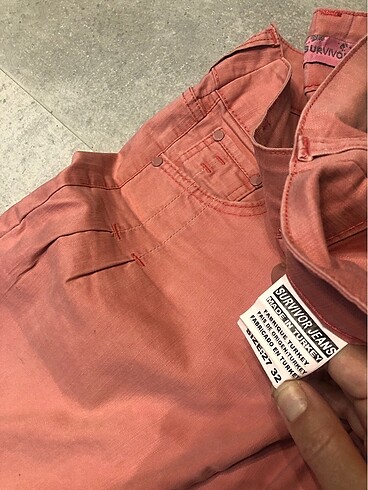 27 Beden 27beden somon renkte slouchy jean