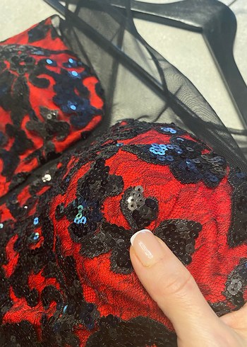 Zamansız Şık Gece elbise(1kezgiyildi - Görsel 10