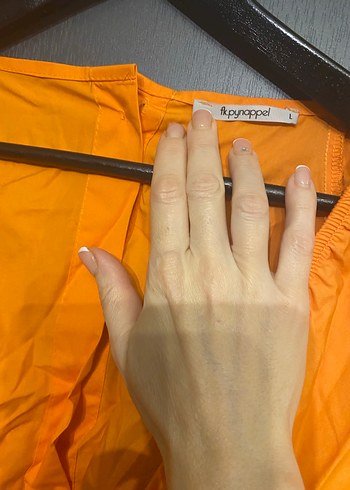 Turuncu uzun Bohem Elbise - Görsel 8