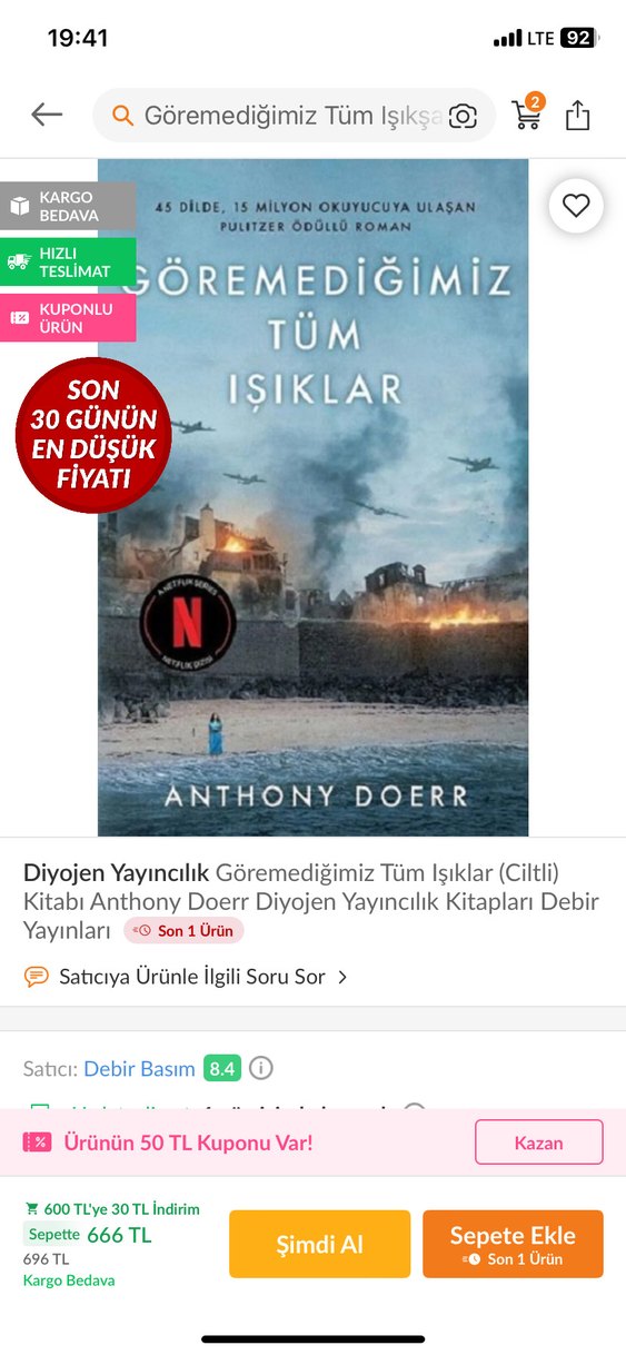 Göremediğimiz Tüm Işıklar - Anthony Doerr - Görsel 3