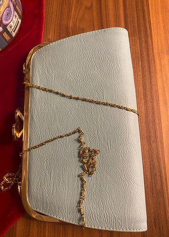 Zincir Detaylı Turkuaz Kadın Portföy Çanta - Görsel 7