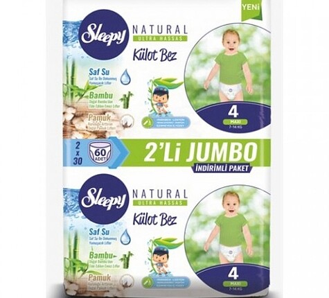 Sleepy 4 numara külot bez 60 adet