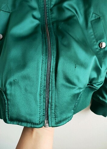 s Beden yeşil Renk Bomber ceket