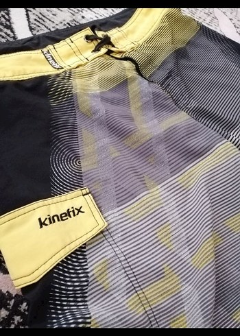 Erkek Gri Bağcıklı Mini Yüzme Şortu - Görsel 3