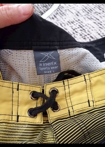 Erkek Gri Bağcıklı Mini Yüzme Şortu - Görsel 4