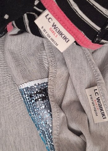 Gri Baskılı Kız Hırka Uzun Kollu - Görsel 4