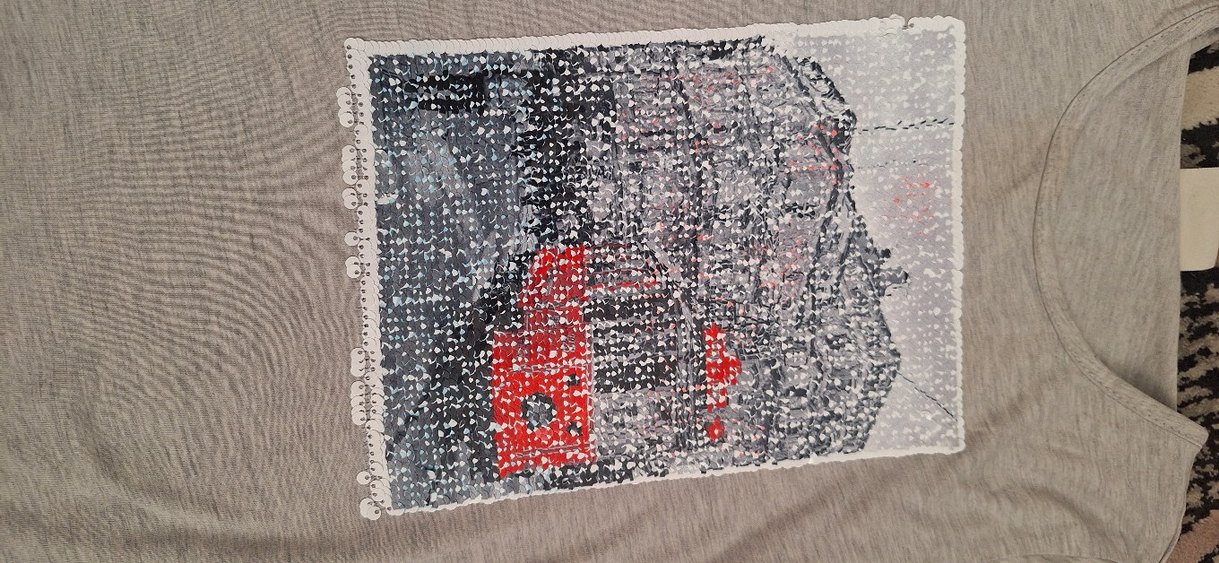 Gri Baskılı Kız Hırka Uzun Kollu - Görsel 3