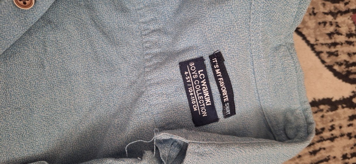 Erkek Gömlek Uzun Kollu Denim Düğmeli - Görsel 3