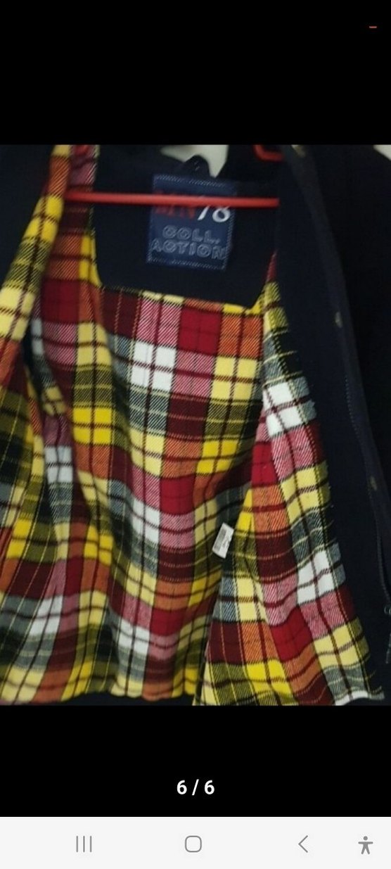 Düğmeli Lacivert Midi Erkek Mont - Görsel 3