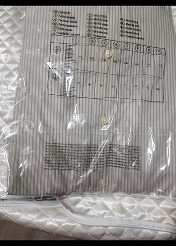 Bej Çizgili Kısa Kollu Erkek Gömlek - Görsel 4