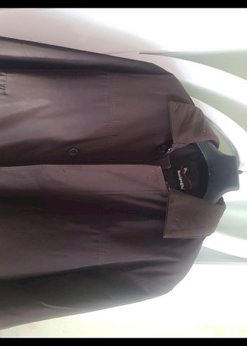 Düğmeli Kahverengi Erkek Midi Ceket - Görsel 3