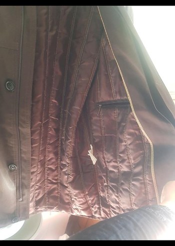 Düğmeli Kahverengi Erkek Midi Ceket - Görsel 7