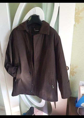 Düğmeli Kahverengi Erkek Midi Ceket - Görsel 2