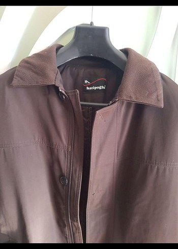 Düğmeli Kahverengi Erkek Midi Ceket - Görsel 4