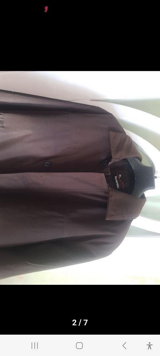 Düğmeli Kahverengi Erkek Midi Ceket - Görsel 3