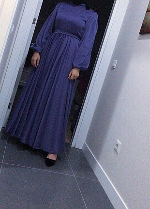Suud Collection Mor abiye elbise