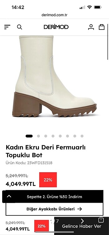 Derimod ekru bot