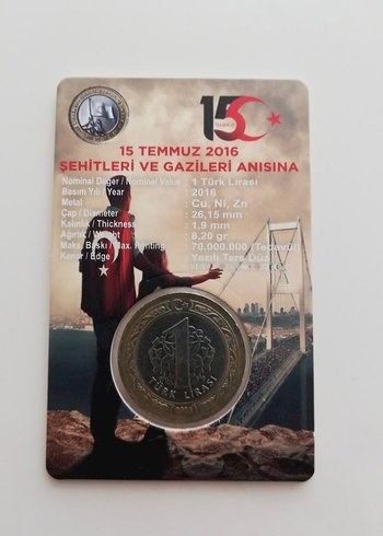  15 Temmuz Hatıra Parası