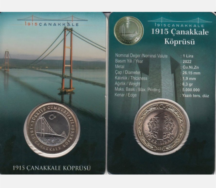 1915 Çanakkale Köprüsü Hatıra Parası - Görsel 2