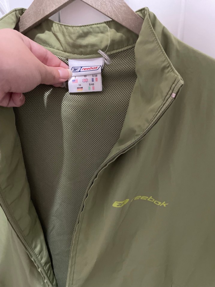 Yeşil Fermuarlı spor ceket reebok - Görsel 2