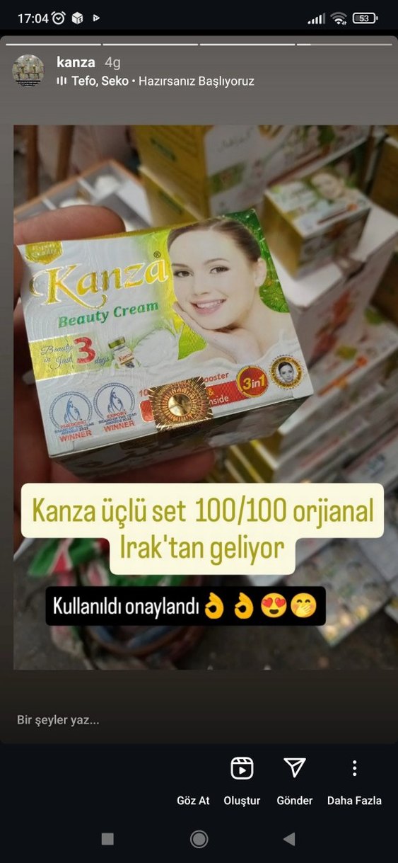 Kanza Güzellik Kremi yüzde yüz orijinal 3lü set - Görsel 2
