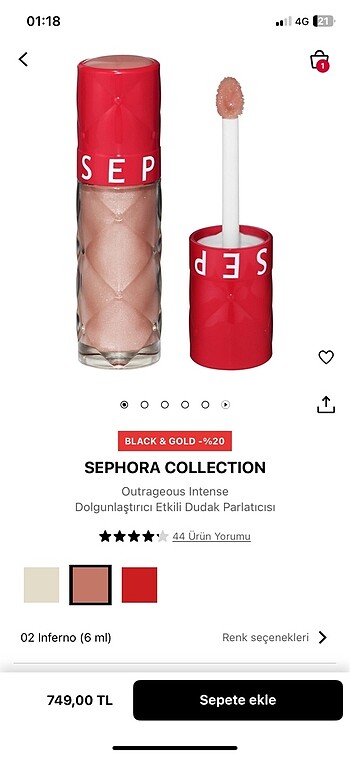 Beden SEPHORA DUDAK DOLGUNLAŞTIRICI