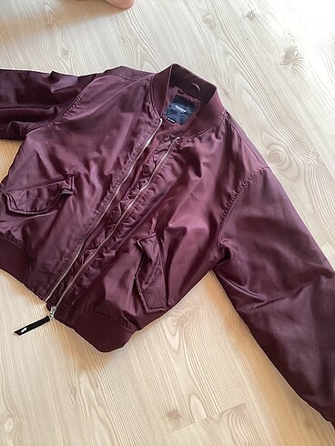 s Beden bordo Renk PULL AND BEAR BOMBER CEKET