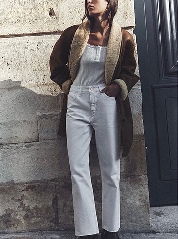 ZARA BEYAZ JEAN PAÇASI KESİK