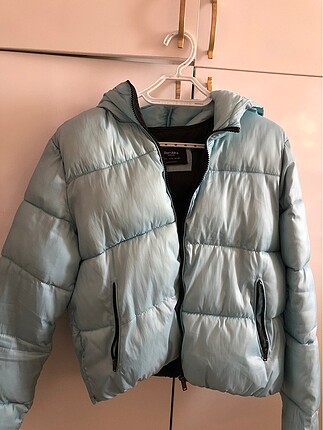 Bershka Mavi Şişme Mont