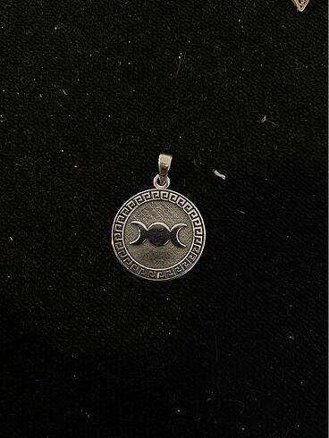 Sterling silver Gümüş triple moon kolye