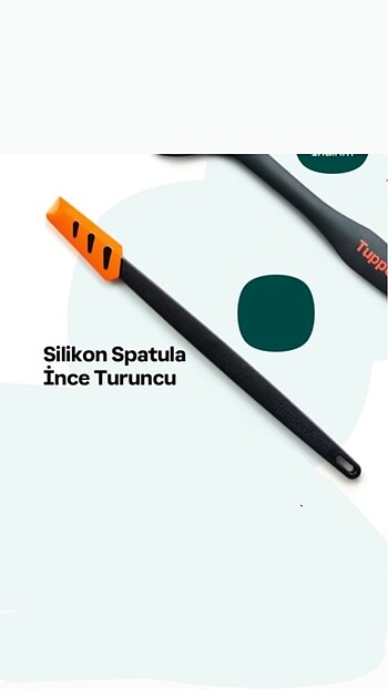 Tupperware Silikon Spatula İnce Turuncu