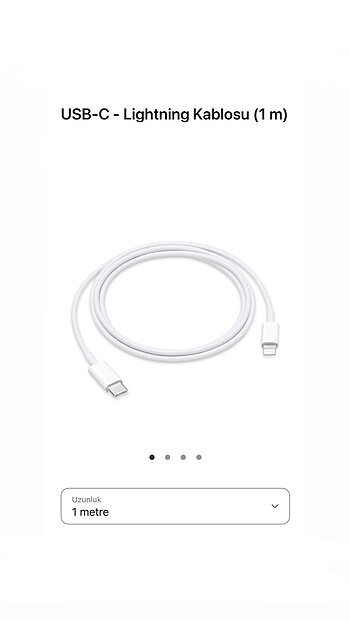Apple USB-C Lightning Kablosu 1 metre