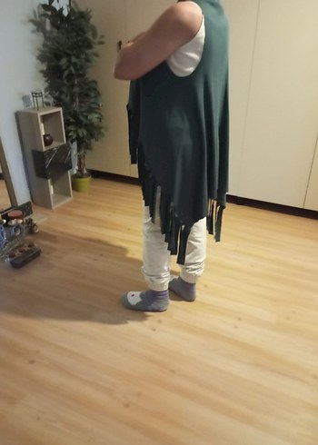 l Beden yeşil Salaş Kadın Midi Yelek
