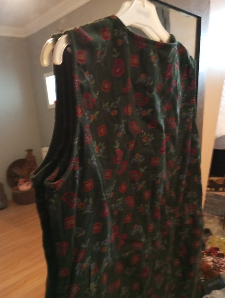 Düğmeli Bordo Bohem Uzun Elbise - Görsel 4