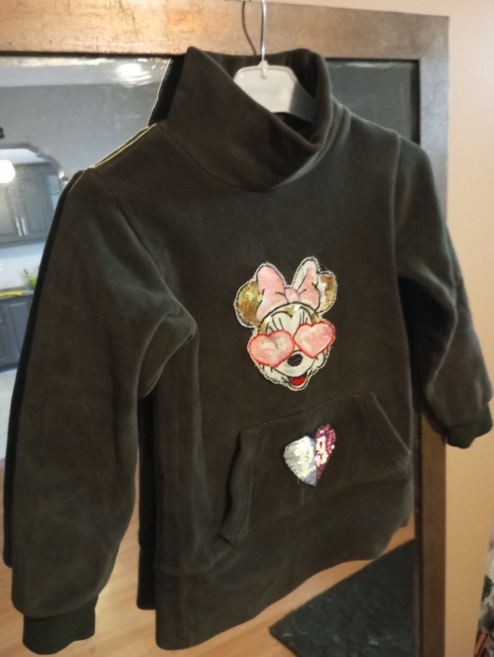 Kız Çocuk Gri Fermuarlı Sweatshirt - Görsel 2