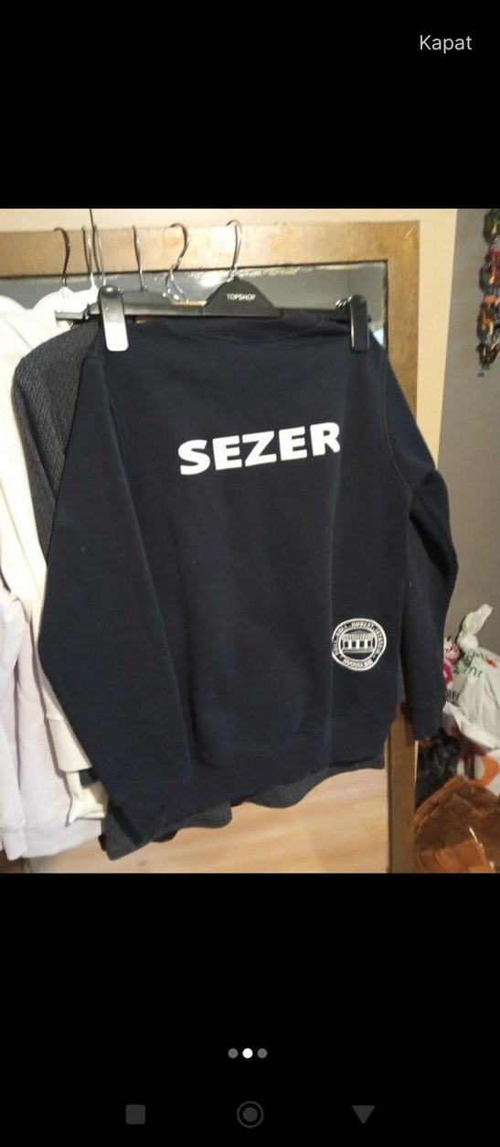 Lacivert Baskılı Erkek Sweatshirt - Görsel 2