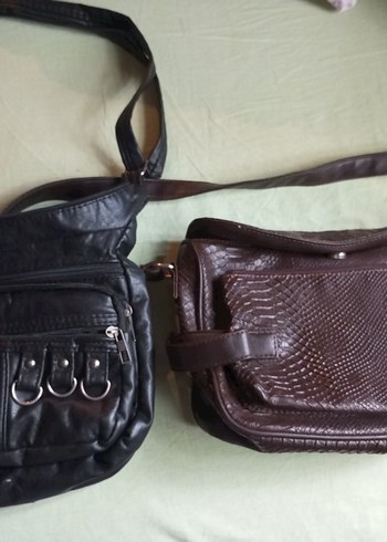 Kahverengi Deri Yılan Desenli Kadın Çanta - Görsel 5