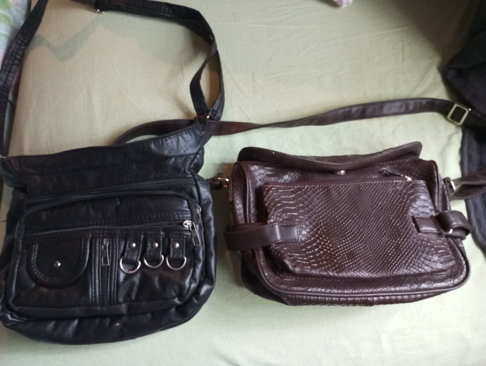 Kahverengi Deri Yılan Desenli Kadın Çanta - Görsel 5