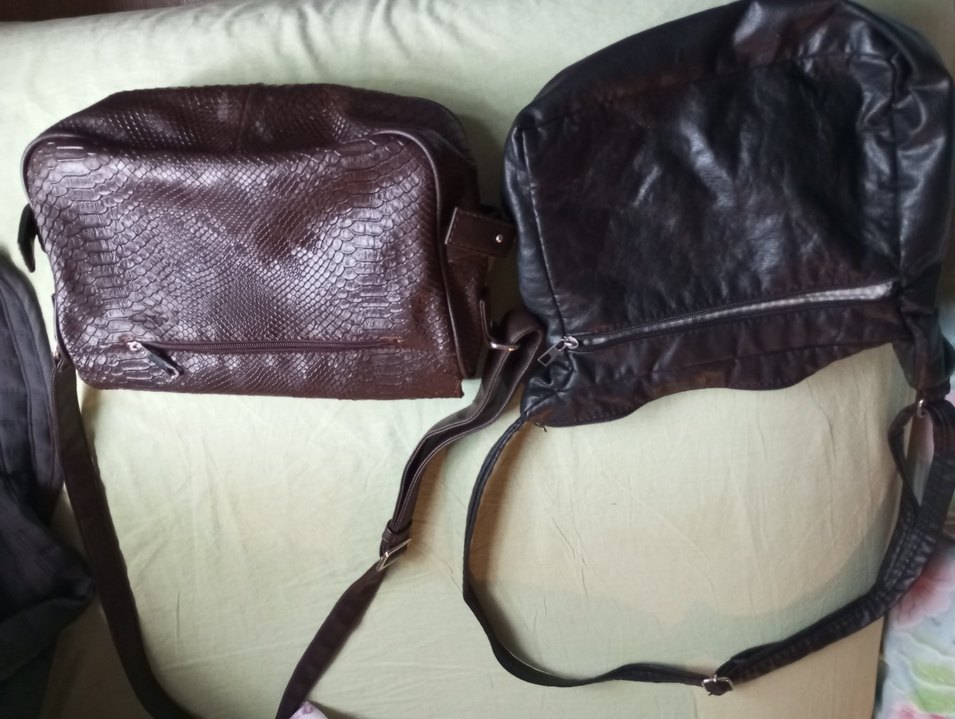 Kahverengi Deri Yılan Desenli Kadın Çanta - Görsel 2