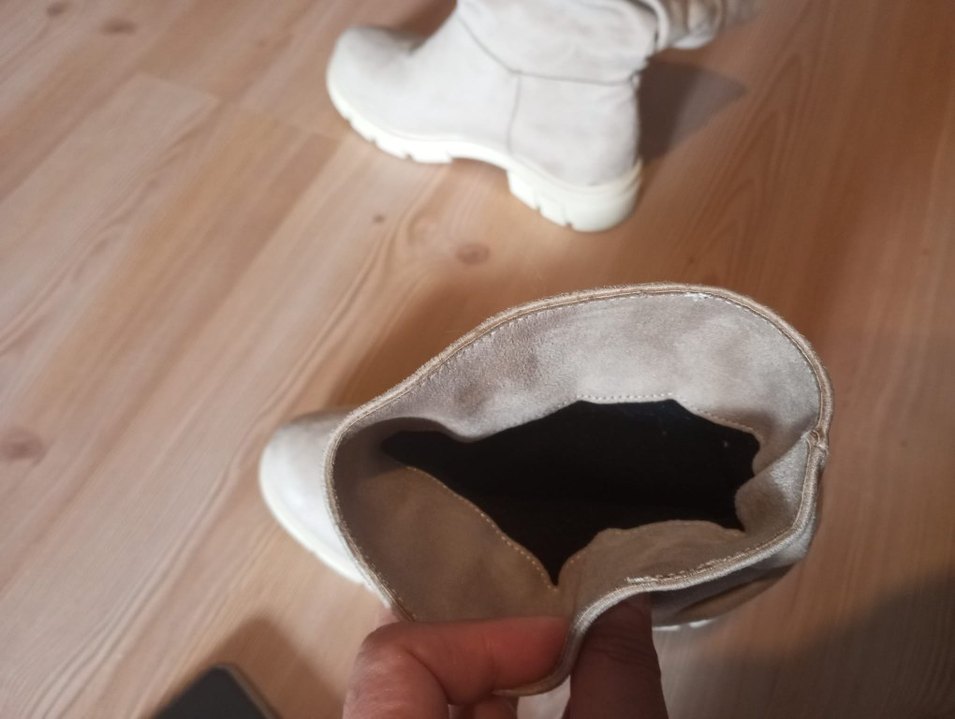 Bej Süet Kadın Dolgu Topuklu Bot - Görsel 5