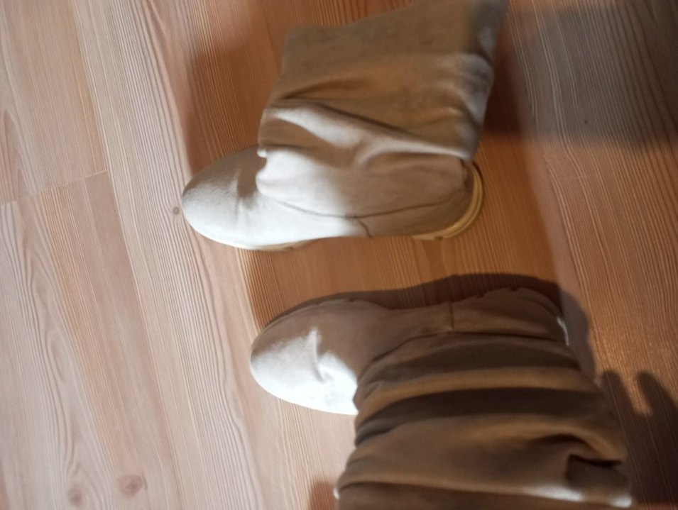 Bej Süet Kadın Dolgu Topuklu Bot - Görsel 4