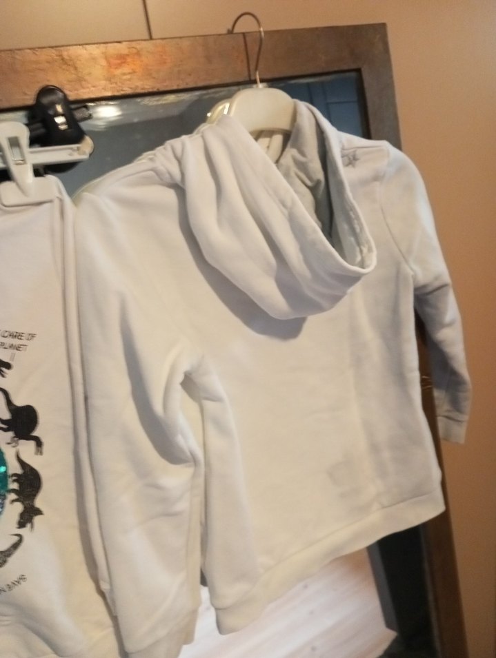 Beyaz Baskılı Erkek Sweatshirt - Görsel 3