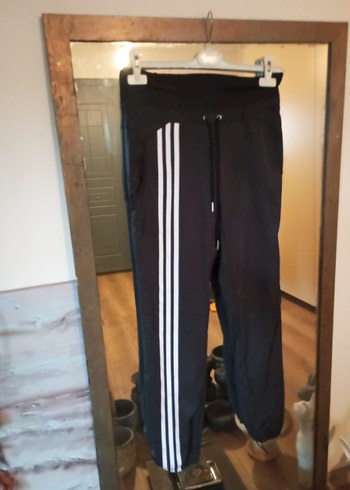 Kadın Siyah Beli Kemerli Salaş Spor eşofman - Görsel 2