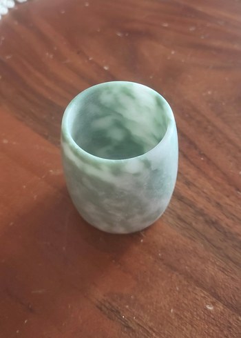 Doğal El yapımı yeşim taşı bardak(espresso, kahve) - Görsel 5