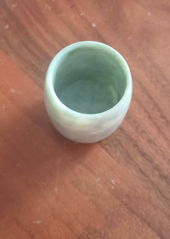 Doğal El yapımı yeşim taşı bardak(espresso, kahve) - Görsel 2