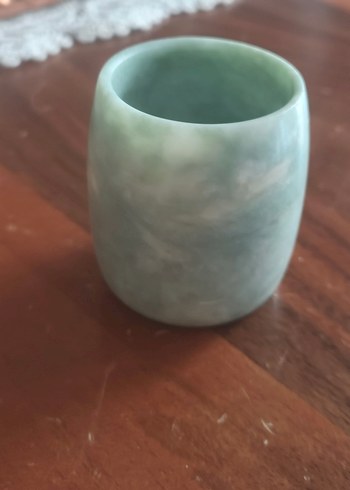 Doğal El yapımı yeşim taşı bardak(espresso, kahve) - Görsel 3